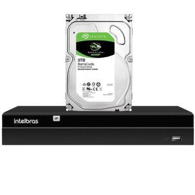 Kit Nvr Intelbras, 4 canais, Nvd 1404, Multi HD + HD 3TB