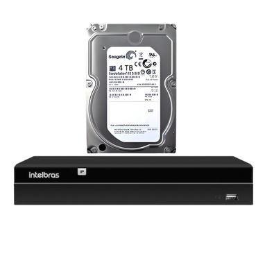 Kit Nvr Intelbras, Nvd 1408, 8 Canais + HD 4TB