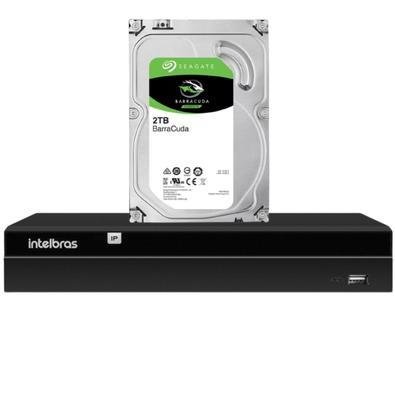 Kit Nvr Intelbras, Nvd 1404, 4 Canais, Multi HD + HD 2TB