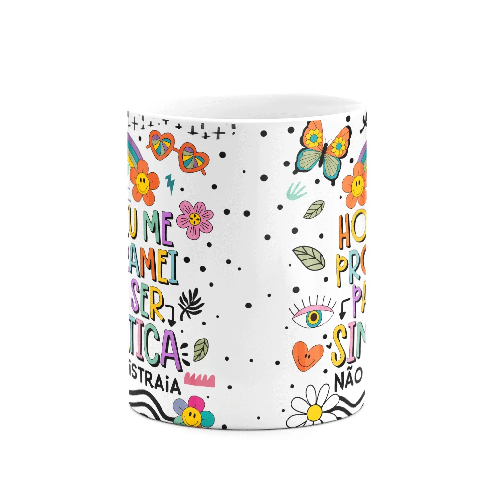 Imagem 2 de 3 do produto Caneca Divertida Vibes, Me Programei Para Ser Simpática