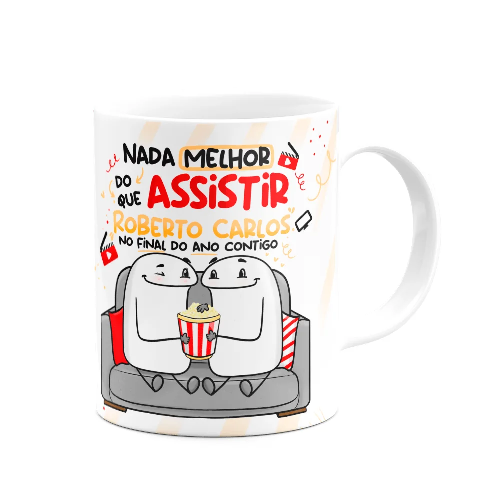 Imagem 3 de 3 do produto Caneca Flork Natal, Nada Melhor Que Assistir Roberto Carlos
