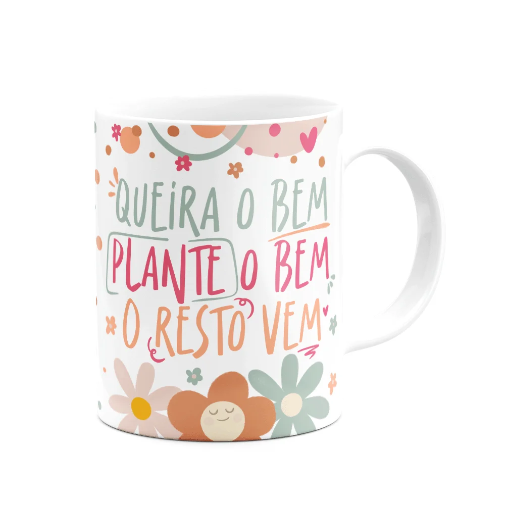 Imagem 3 de 3 do produto Caneca Motivação, Queira Bem, Plante O Bem