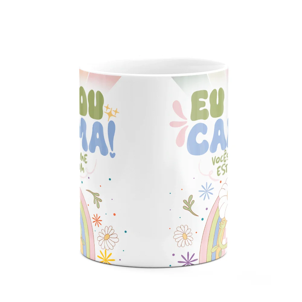 Imagem 2 de 3 do produto Caneca Divertida Vibes, Eu Sou Calma, Branca