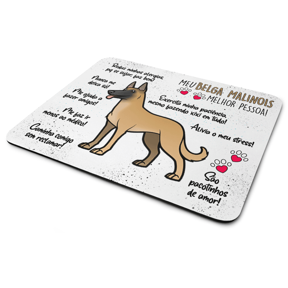 Mouse Pad Dog - Meu Belga Malinois, Melhor Pessoa! - Jps Info Mouse Pad Dog - Meu Belga Malinois, Melhor Pessoa! - Jps Info