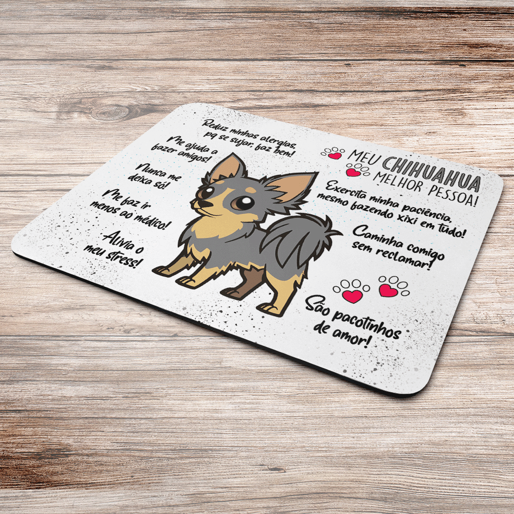 Imagem 3 de 3 do produto Mouse Pad Dog - Meu Chihuahua, Melhor Pessoa! - Jps Info