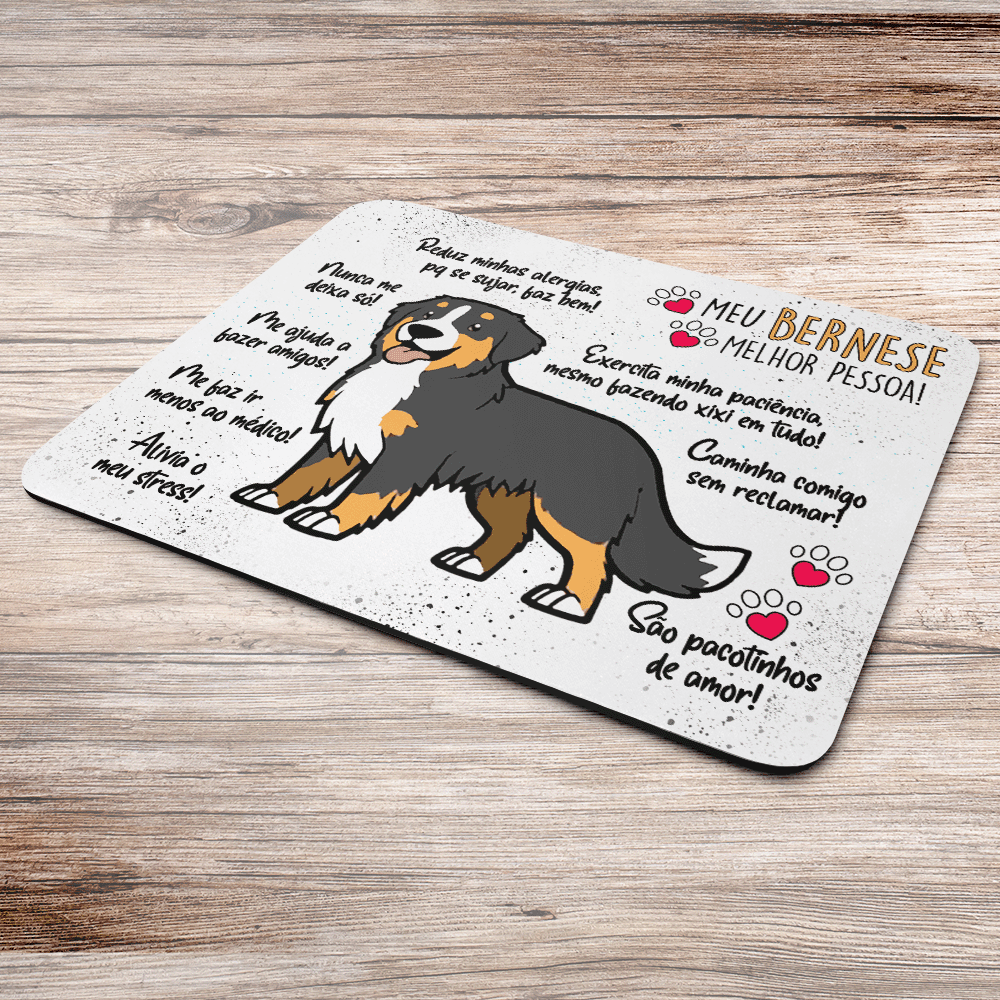 Imagem 3 de 3 do produto Mouse Pad Dog - Meu Bernese, Melhor Pessoa! - Jps Info