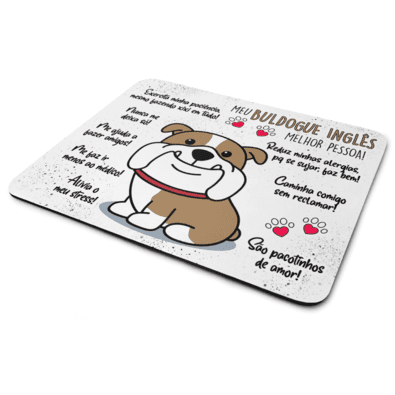 Mouse Pad Dog - Meu Buldogue Inglês, Melhor Pessoa! - Jps Info