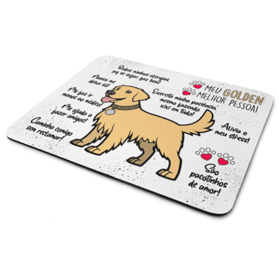 Mouse Pad Dog - Meu Golden, Melhor Pessoa! - Jps Info