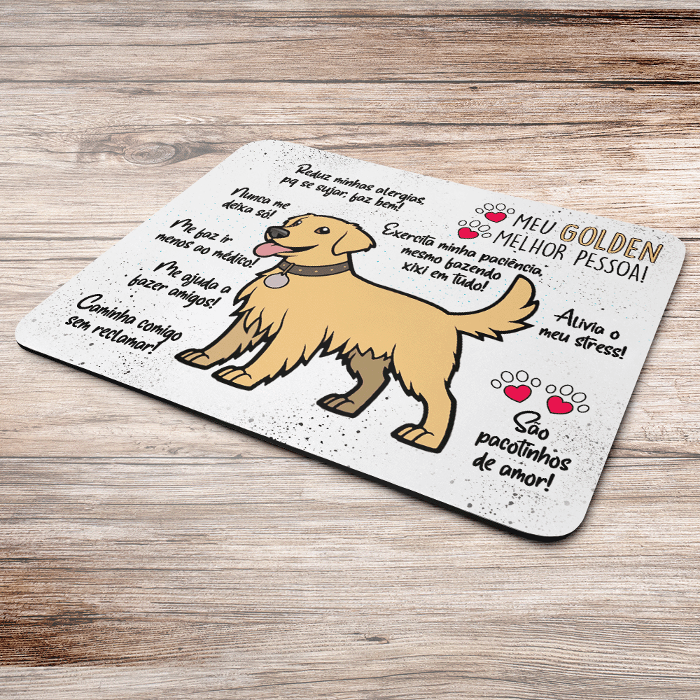 Imagem 3 de 3 do produto Mouse Pad Dog - Meu Golden, Melhor Pessoa! - Jps Info