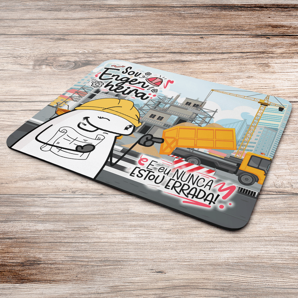 Imagem 2 de 3 do produto Mouse Pad Flork Profissões - Sou Engenheira - Jps Info