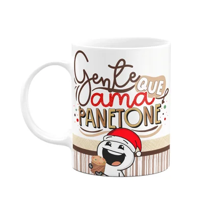 Caneca Divertida Natal, Gente Que Ama Panetone