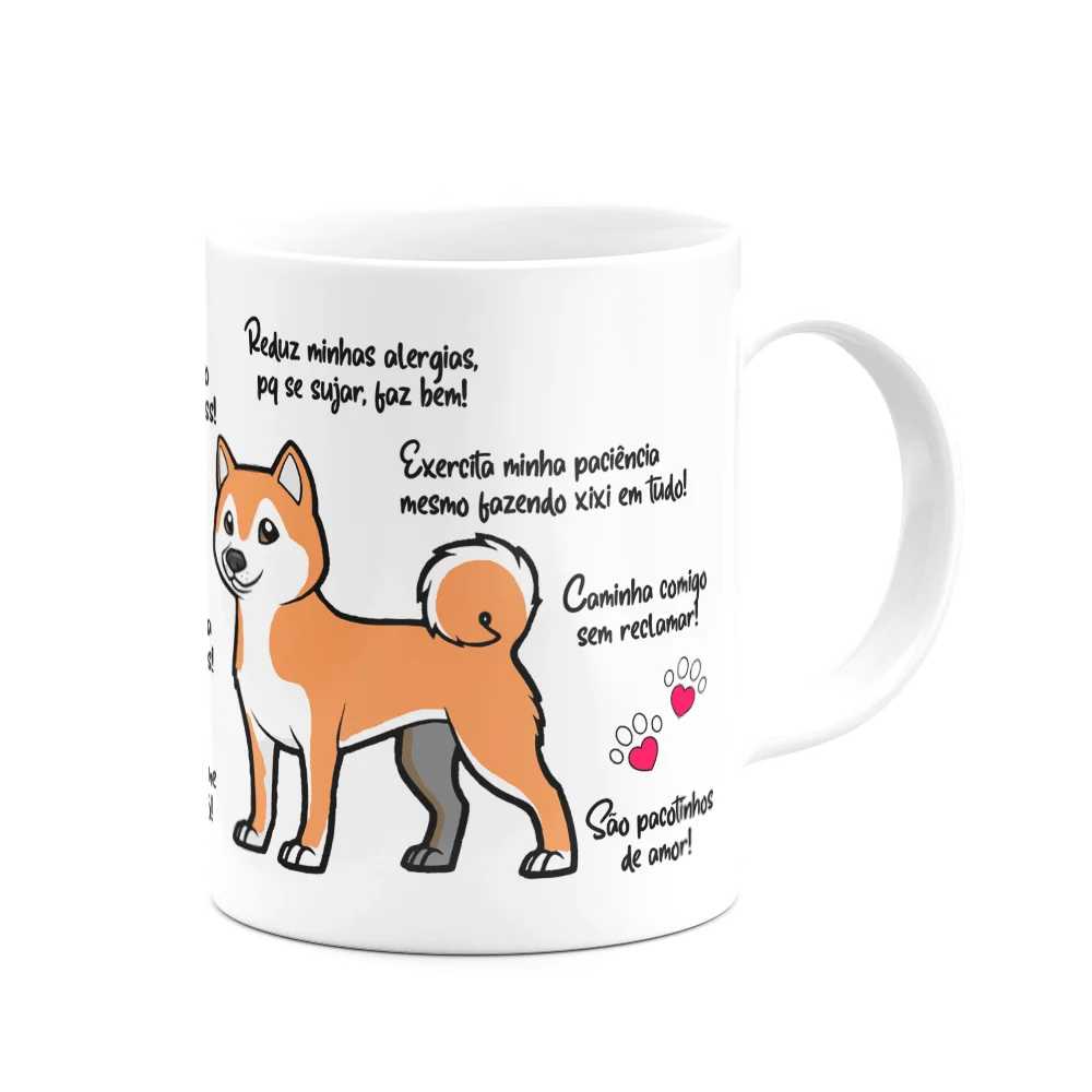 Imagem 3 de 3 do produto Caneca Dog, Meu Akita Inu, Melhor Pessoa!