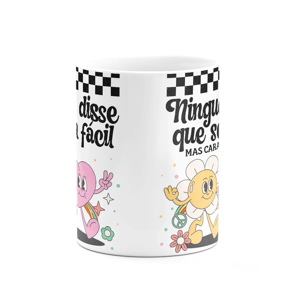 Imagem 2 de 3 do produto Caneca Divertida Vibes, Ninguém Disse Que Seria Fácil