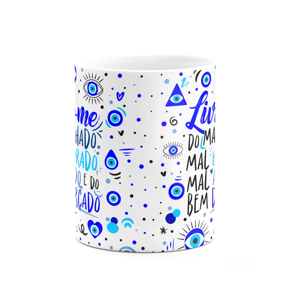 Imagem 2 de 3 do produto Caneca Motivação, Livrai-me Do Mal, Branca