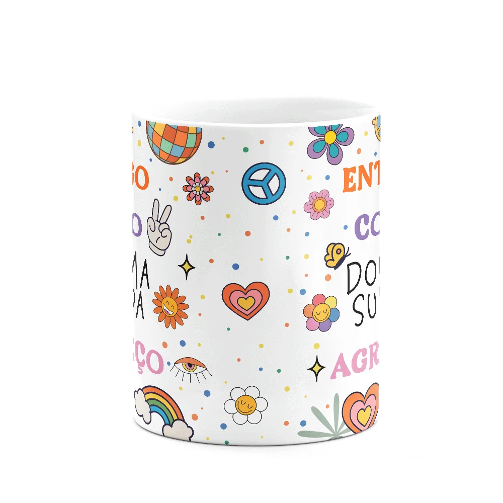 Imagem 2 de 3 do produto Caneca Divertida Vibes, Entrego Confio Surto