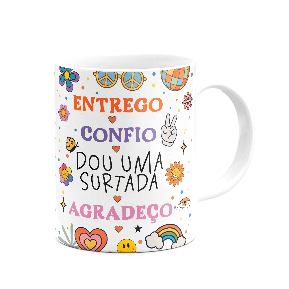 Imagem 3 de 3 do produto Caneca Divertida Vibes, Entrego Confio Surto