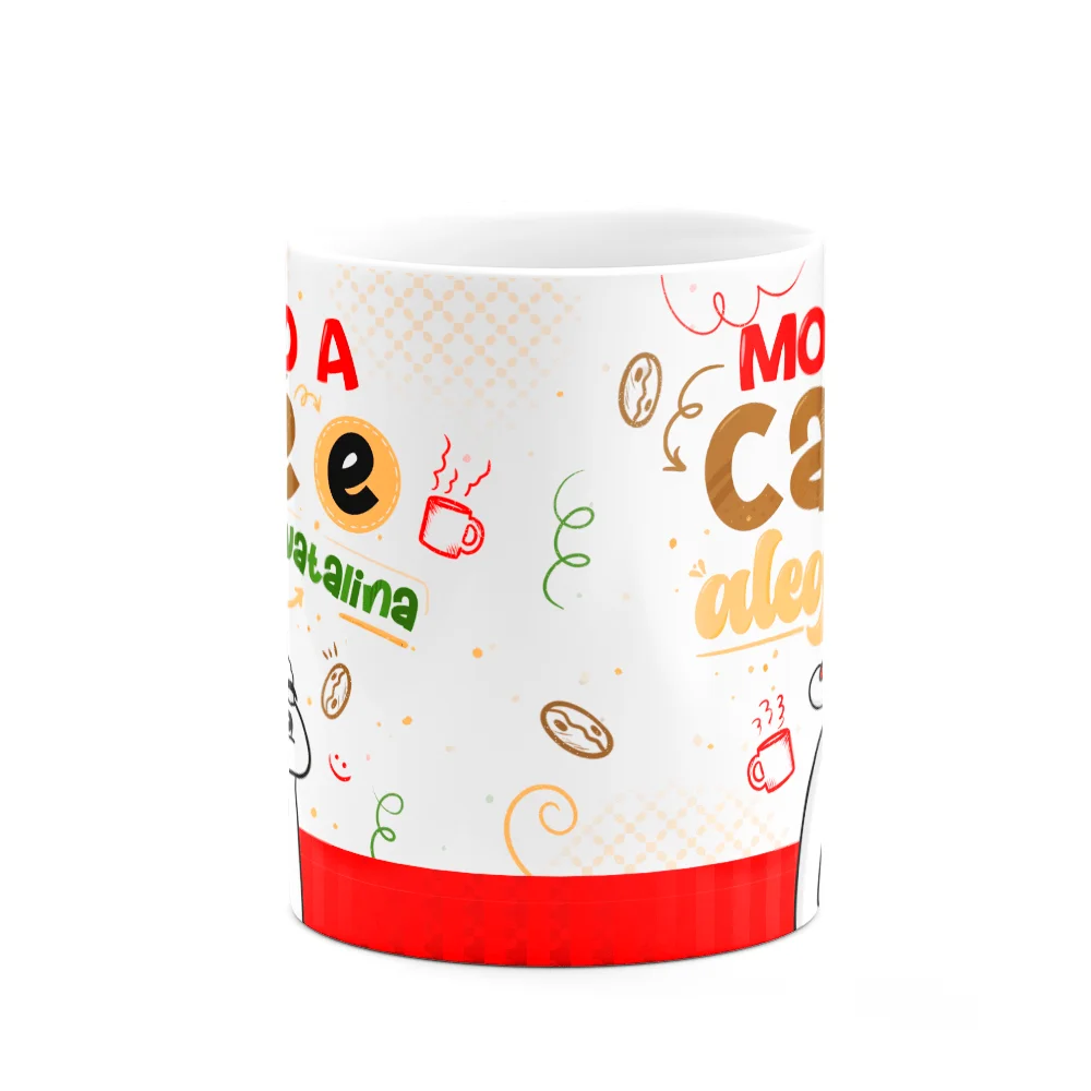 Imagem 2 de 3 do produto Caneca Flork Natal, Movido A Café E Alegria Natalina