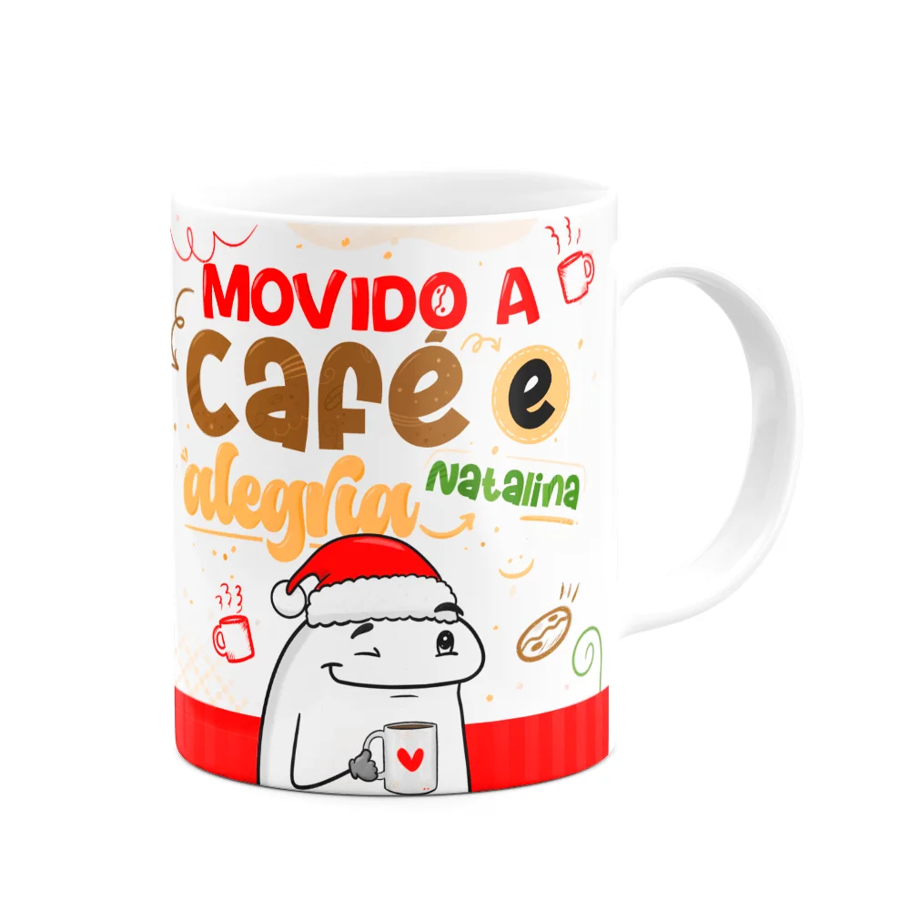 Imagem 3 de 3 do produto Caneca Flork Natal, Movido A Café E Alegria Natalina