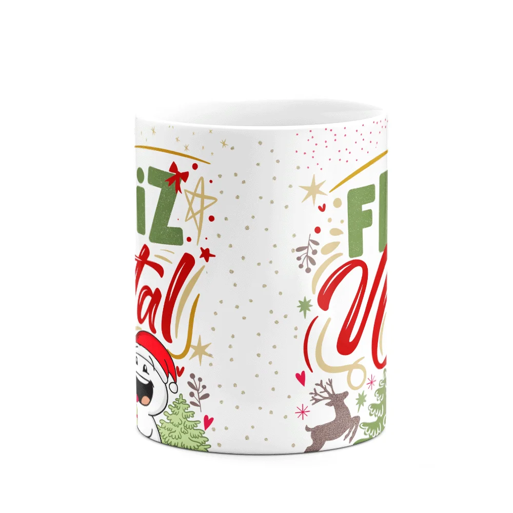 Imagem 2 de 3 do produto Caneca Divertida Natal, Feliz Natal! Branca