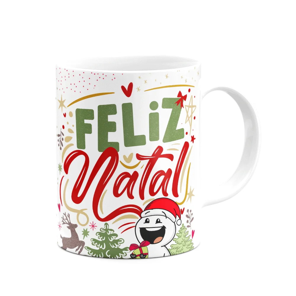 Imagem 3 de 3 do produto Caneca Divertida Natal, Feliz Natal! Branca