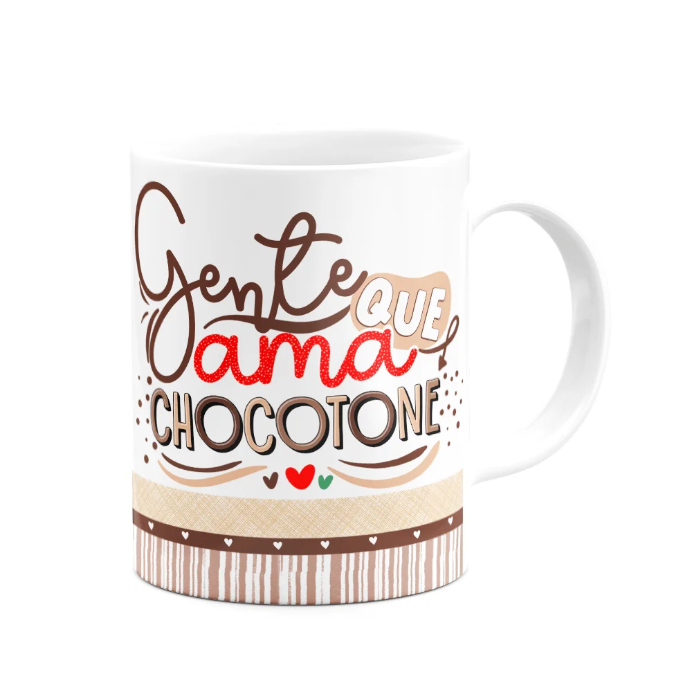 Imagem 3 de 3 do produto Caneca Natal, Gente Que Ama Chocotone, Branca