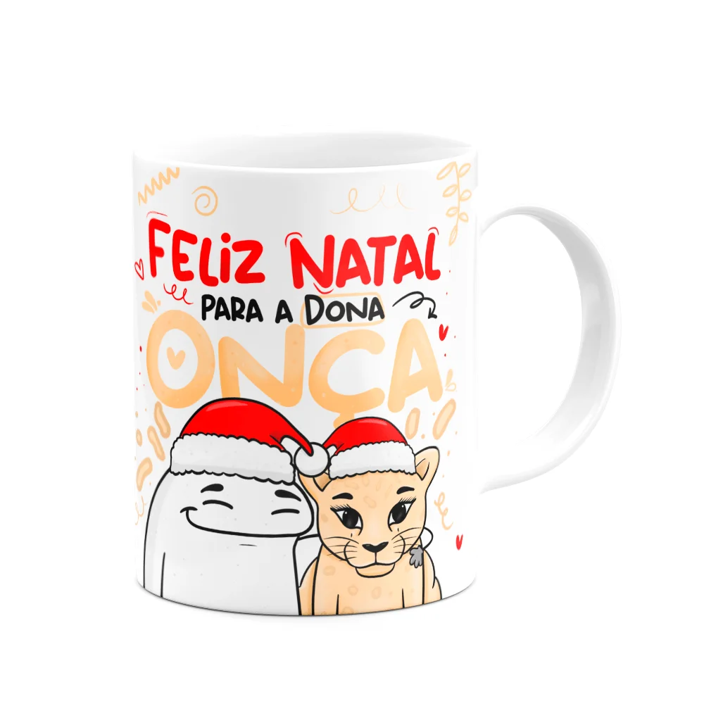 Imagem 3 de 3 do produto Caneca Flork Natal, Feliz Natal Para A Dona Onça