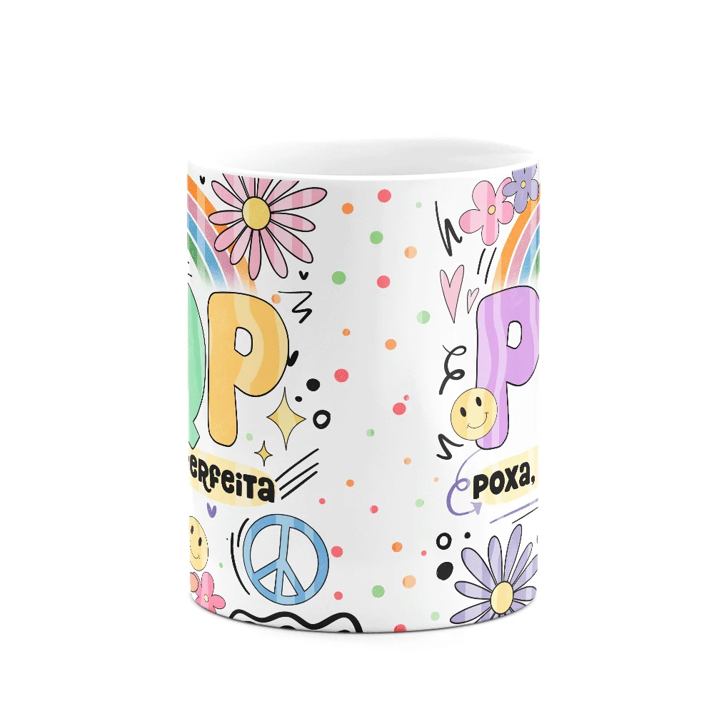 Imagem 2 de 3 do produto Caneca Divertida Vibes, Pqp, Poxa, Que Perfeita!
