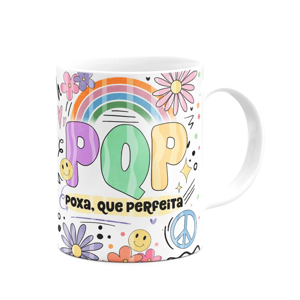 Imagem 3 de 3 do produto Caneca Divertida Vibes, Pqp, Poxa, Que Perfeita!