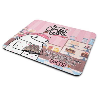 Mouse Pad Flork Profissões, Sou Confeiteira, Dimensões: 22 x 18cm
