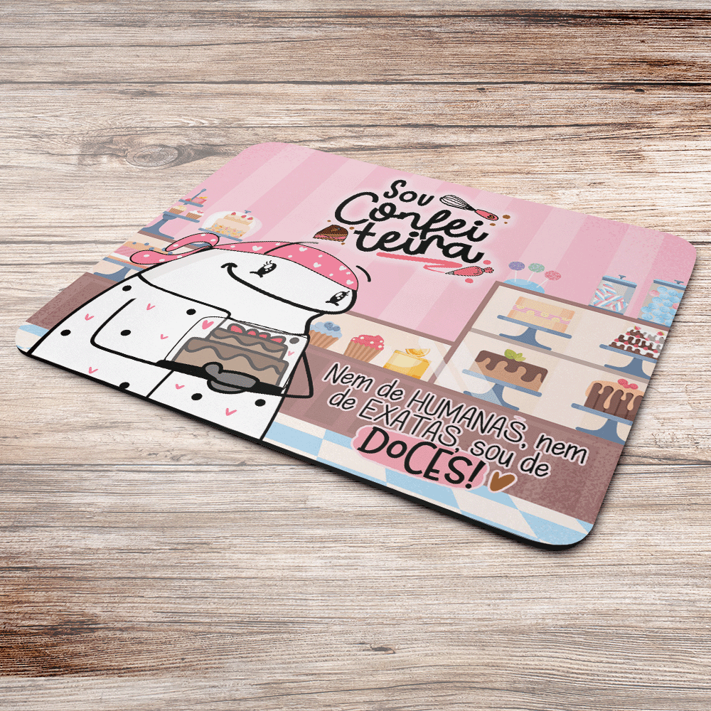 Imagem 2 de 2 do produto Mouse Pad Flork Profissões, Sou Confeiteira, Dimensões: 22 x 18cm