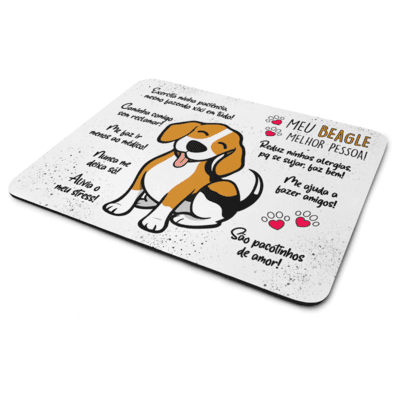 Mouse Pad Dog, Meu Beagle, Melhor Pessoa!, Dimensões: 22 x 18cm