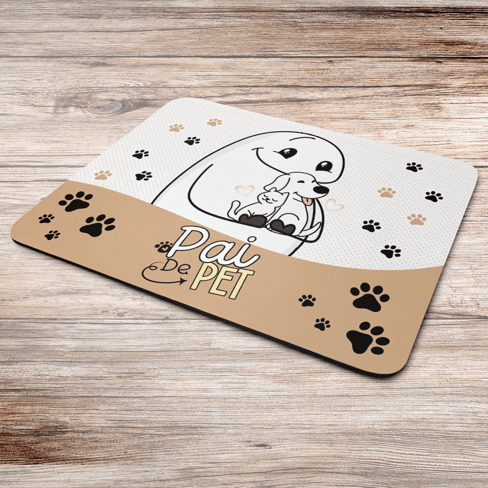 Imagem 2 de 2 do produto Mouse Pad Flork Pais E Pets, Pai De Pet, Dimensões: 22 x 18cm