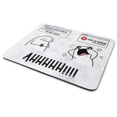 Mouse Pad Divertido Flork, Instalando Minha Paciência, Dimensões: 22 x 18cm