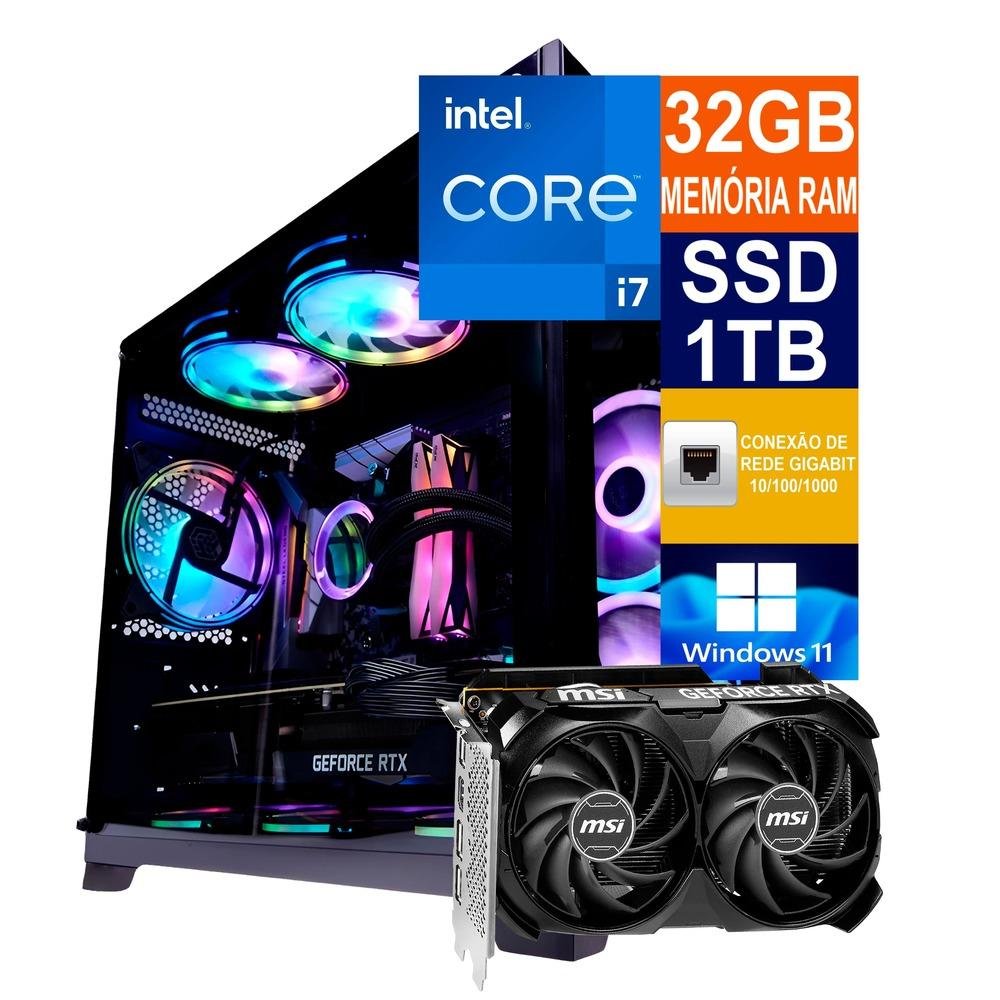 PC Gamer Intel I7 12700kf 32GB Memória RAM KaBuM