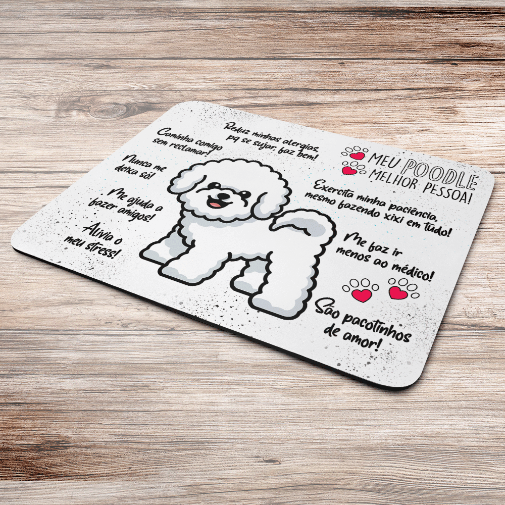 Imagem 2 de 3 do produto Mouse Pad Dog - Meu Poodle, Melhor Pessoa! - Jps Info