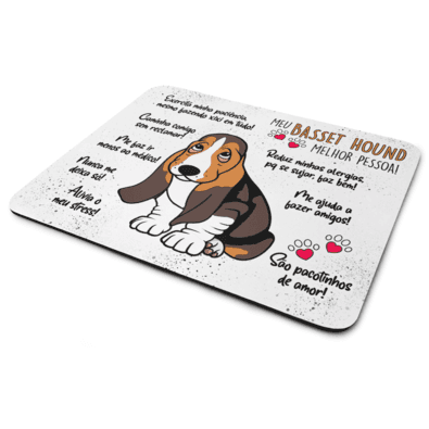 Mouse Pad Dog - Meu Basset Hound, Melhor Pessoa! - Jps Info