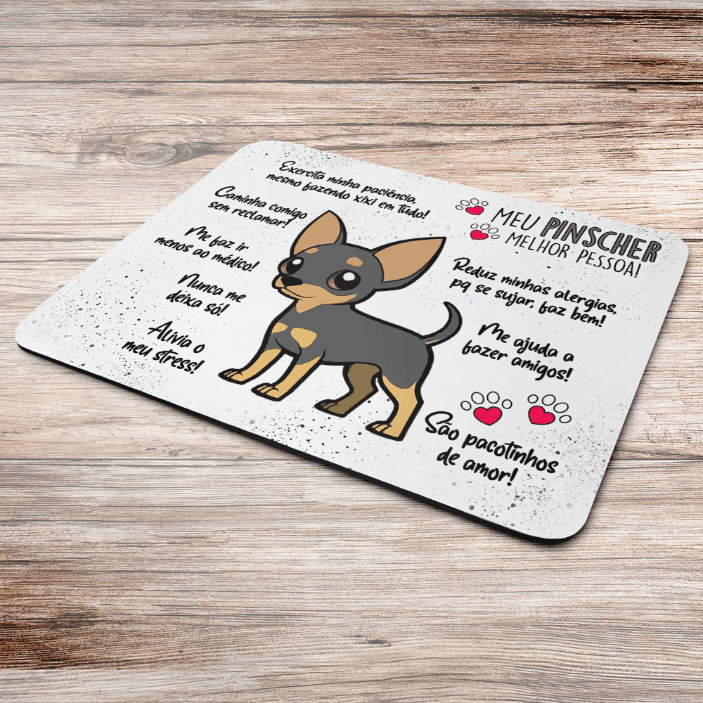 Imagem 2 de 3 do produto Mouse Pad Dog - Meu Pinscher, Melhor Pessoa! - Jps Info
