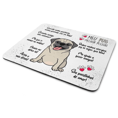 Mouse Pad Dog - Meu Pug, Melhor Pessoa! - Jps Info