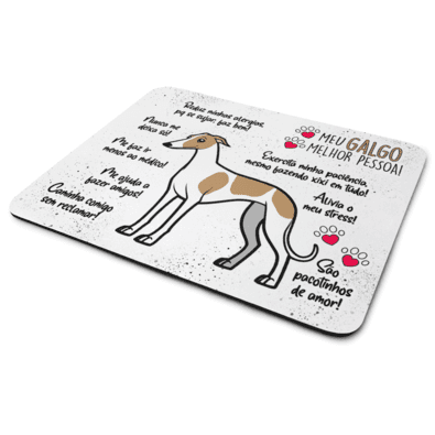 Mouse Pad Dog - Meu Galgo, Melhor Pessoa! - Jps Info - Jps Info