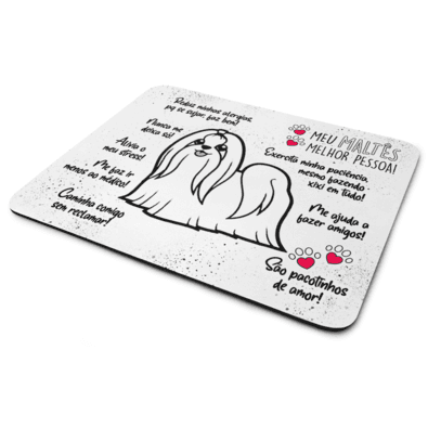 Mouse Pad Dog - Meu Maltês, Melhor Pessoa! - Jps Info