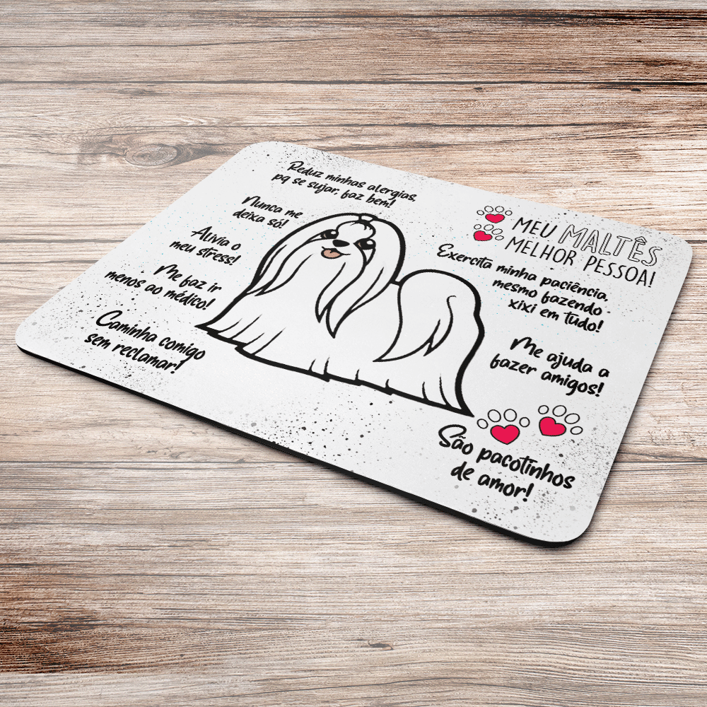 Imagem 3 de 3 do produto Mouse Pad Dog - Meu Maltês, Melhor Pessoa! - Jps Info