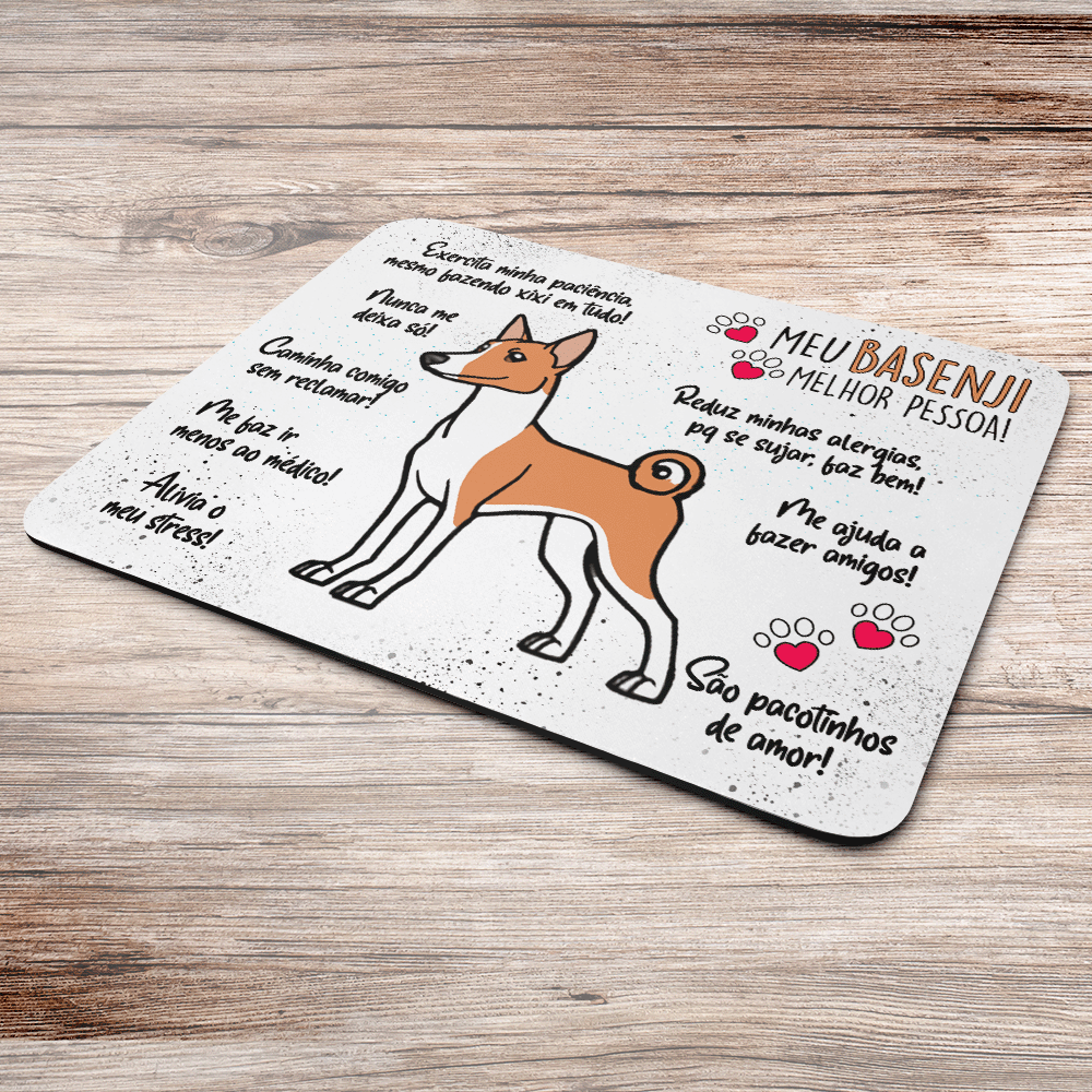 Mouse Pad Dog - Meu Basenji, Melhor Pessoa! - Jps Info Mouse Pad Dog - Meu Basenji, Melhor Pessoa! - Jps Info