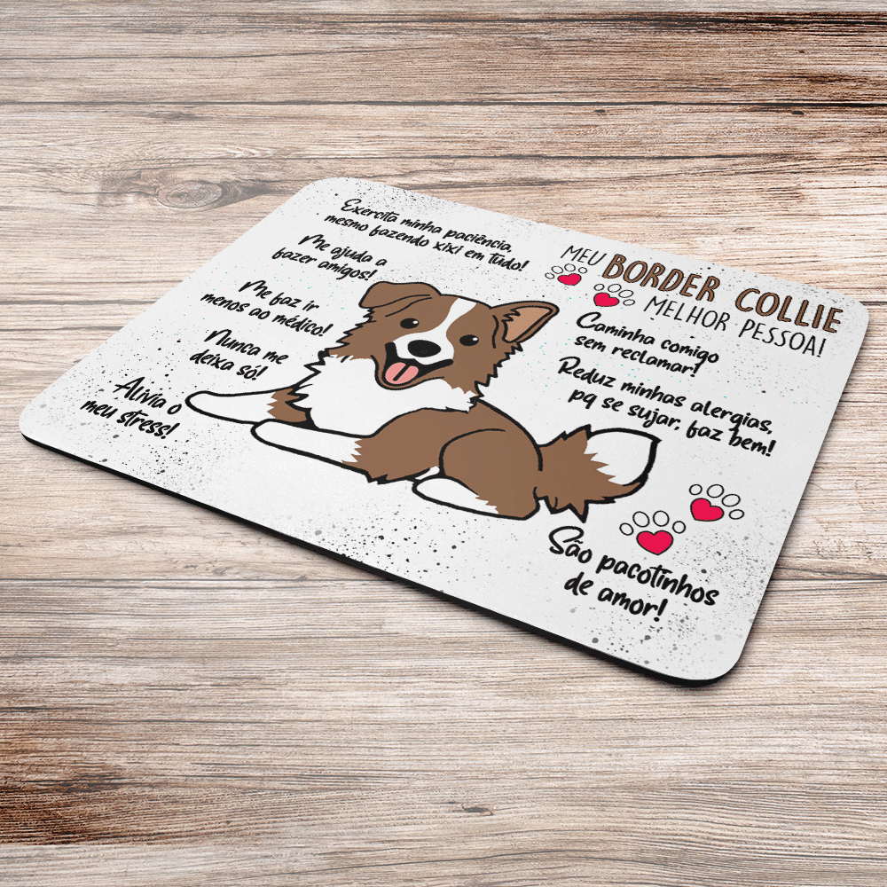 Imagem 3 de 3 do produto Mouse Pad Dog - Meu Border Collie, Melhor Pessoa! M2 - Jps Info