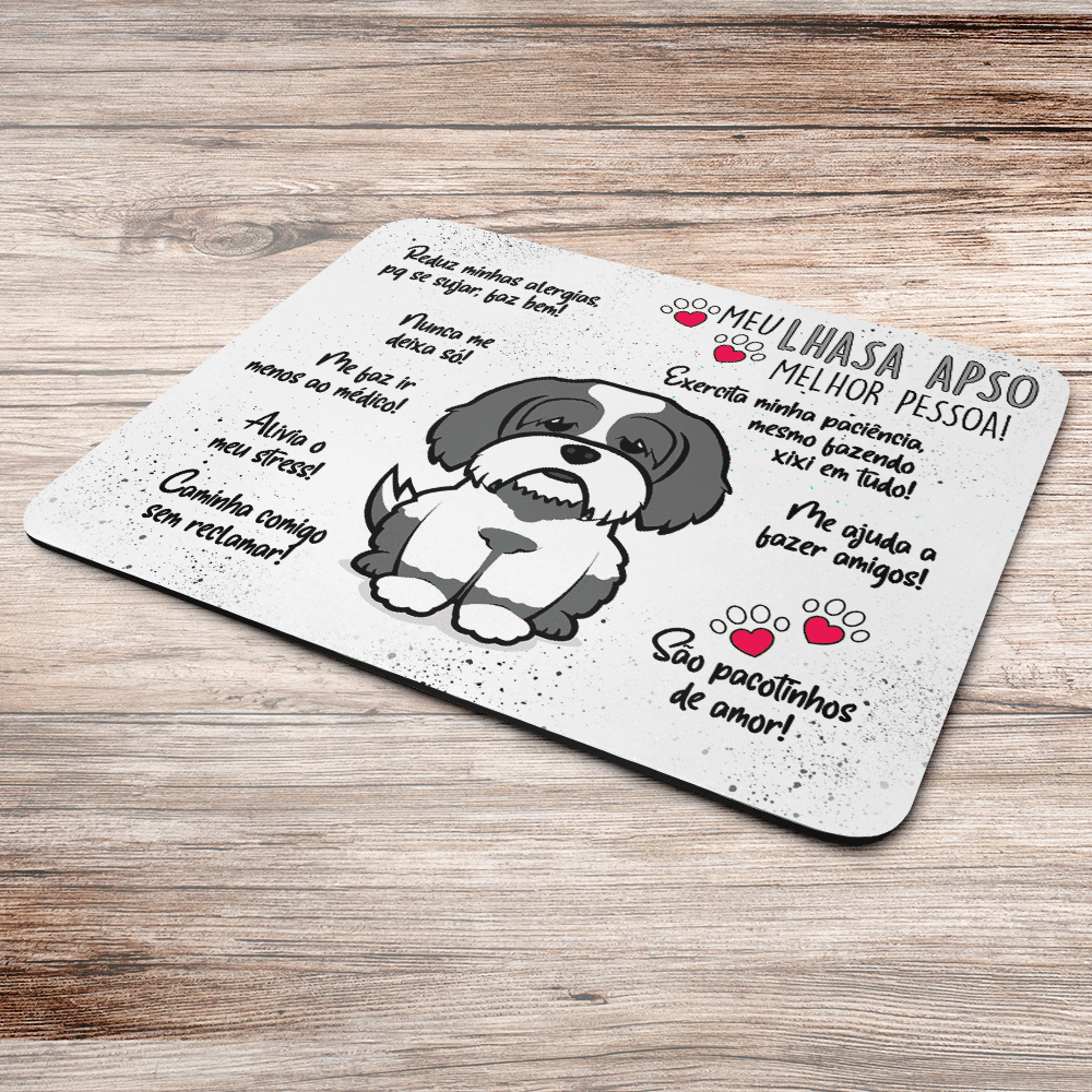 Mouse Pad Dog - Meu Lhasa Apso, Melhor Pessoa! - Jps Info Mouse Pad Dog - Meu Lhasa Apso, Melhor Pessoa! - Jps Info