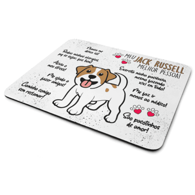 Mouse Pad Dog - Meu Jack Russell, Melhor Pessoa! - Jps Info