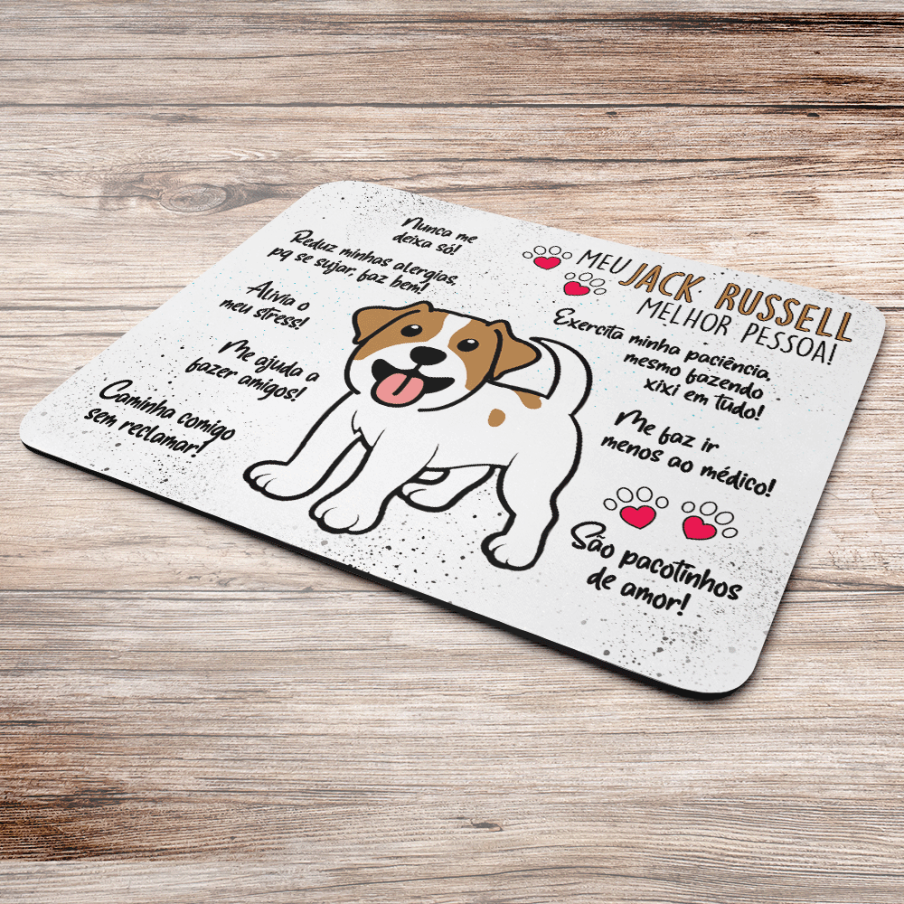Imagem 3 de 3 do produto Mouse Pad Dog - Meu Jack Russell, Melhor Pessoa! - Jps Info