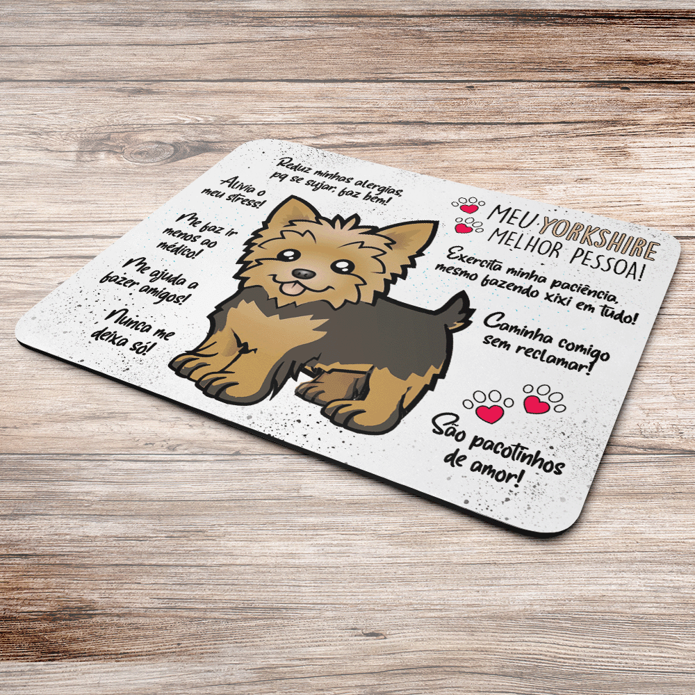 Imagem 3 de 3 do produto Mouse Pad Dog - Meu Yorkshire, Melhor Pessoa! M1 - Jps Info