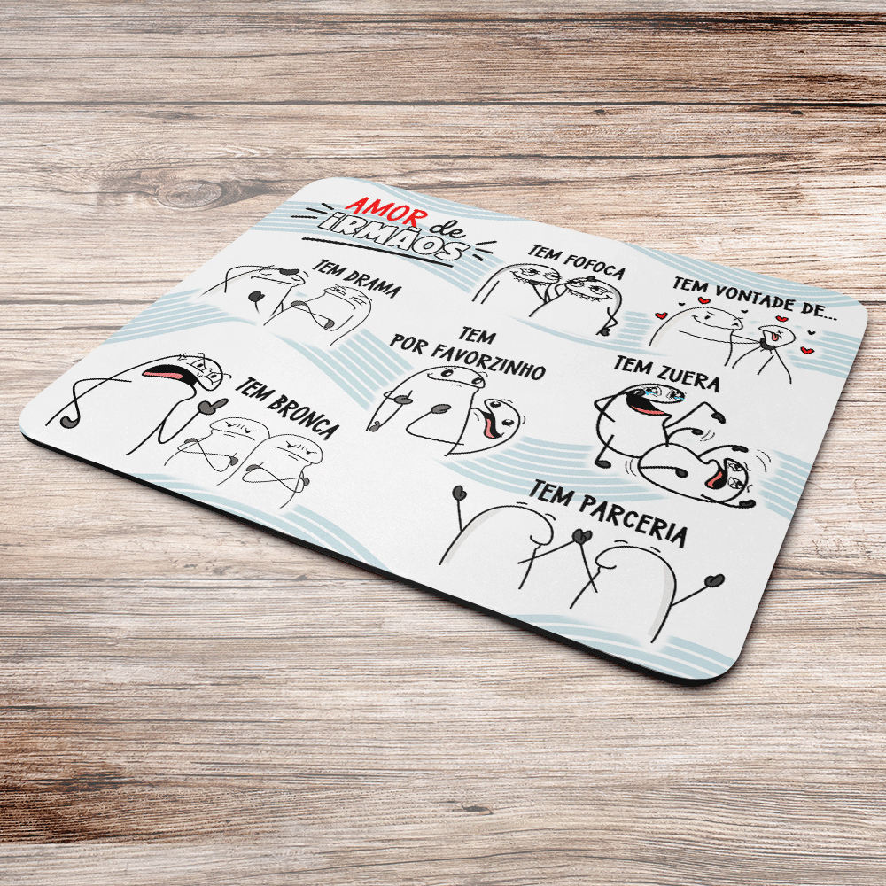 Mouse Pad Flork Irmãos - Amor De Irmãos! - Jps Info