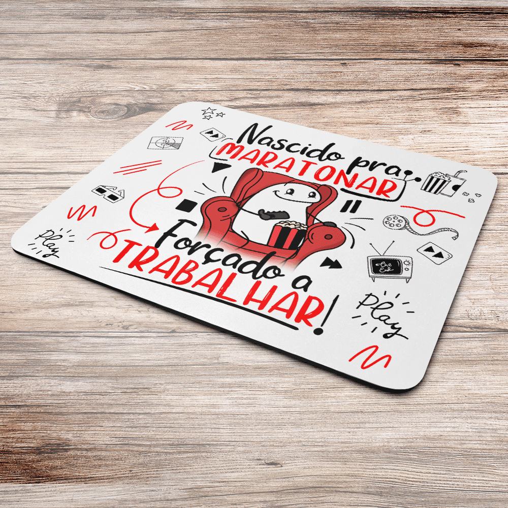 Imagem 3 de 3 do produto Mouse Pad Divertido Flork - Nascido Pra Maratonar - Jps Info