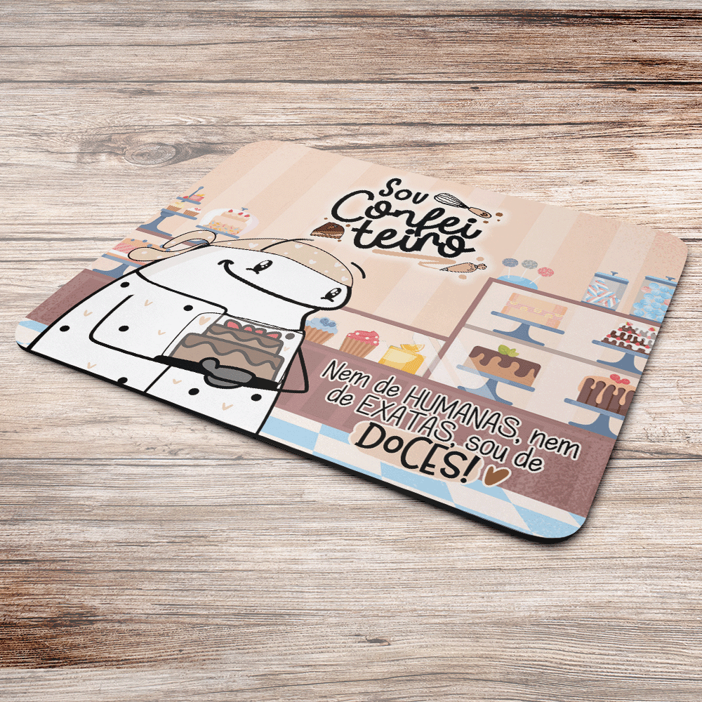 Imagem 2 de 3 do produto Mouse Pad Flork Profissões - Sou Confeiteiro - Jps Info
